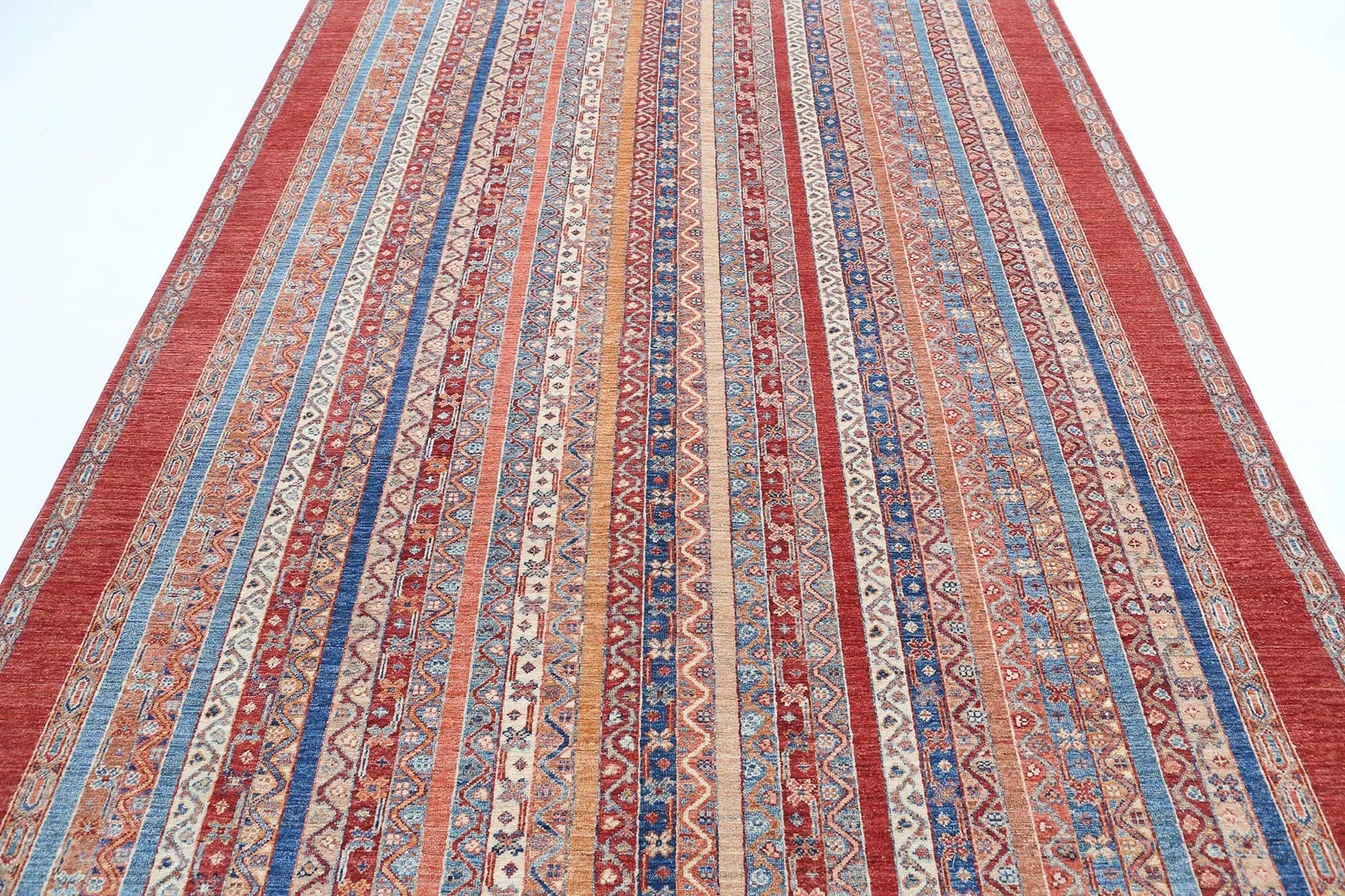 Hand Knotted Shaal Wool Rug - 6'7'' x 9'10''