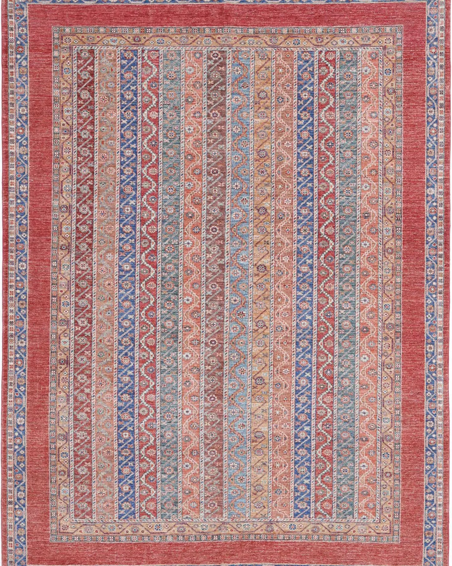 Alfombra de lana Shaal anudada a mano - 6'7'' x 9'5''