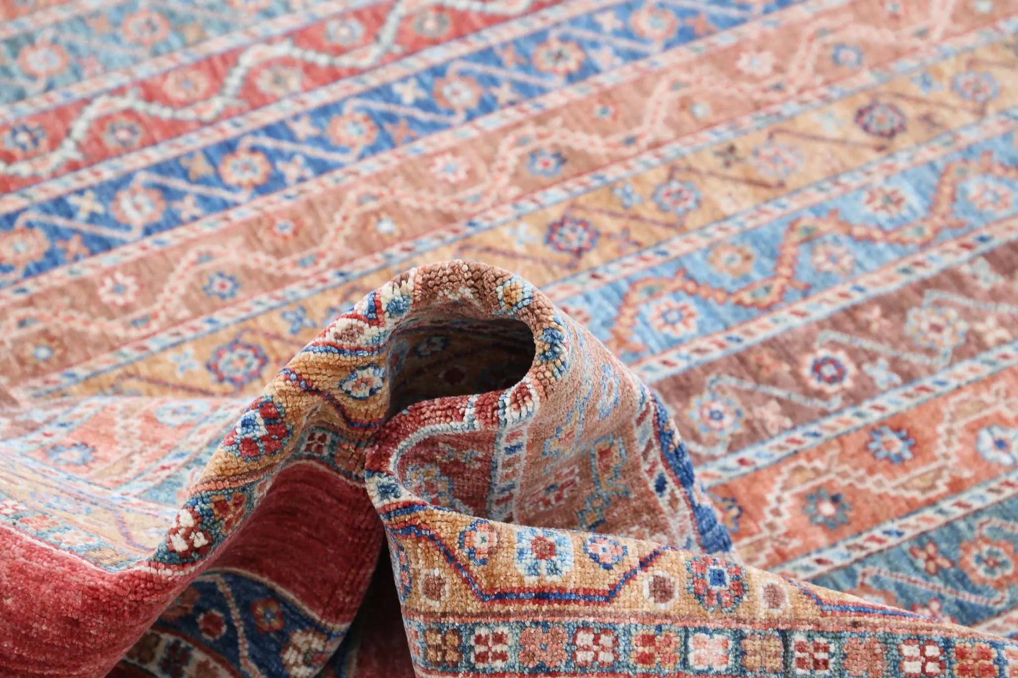 Alfombra de lana Shaal anudada a mano - 6'7'' x 9'5''