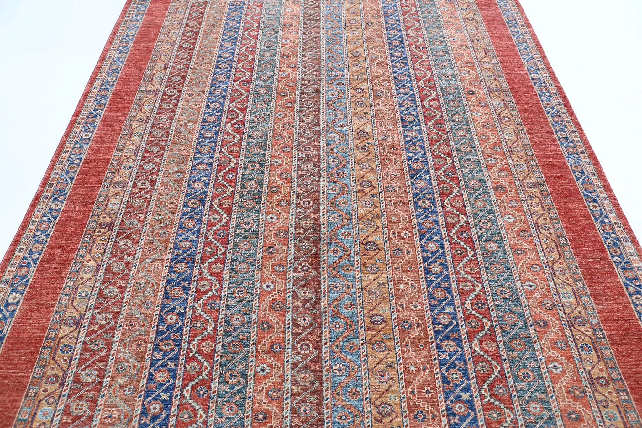 Alfombra de lana Shaal anudada a mano - 6'7'' x 9'5''