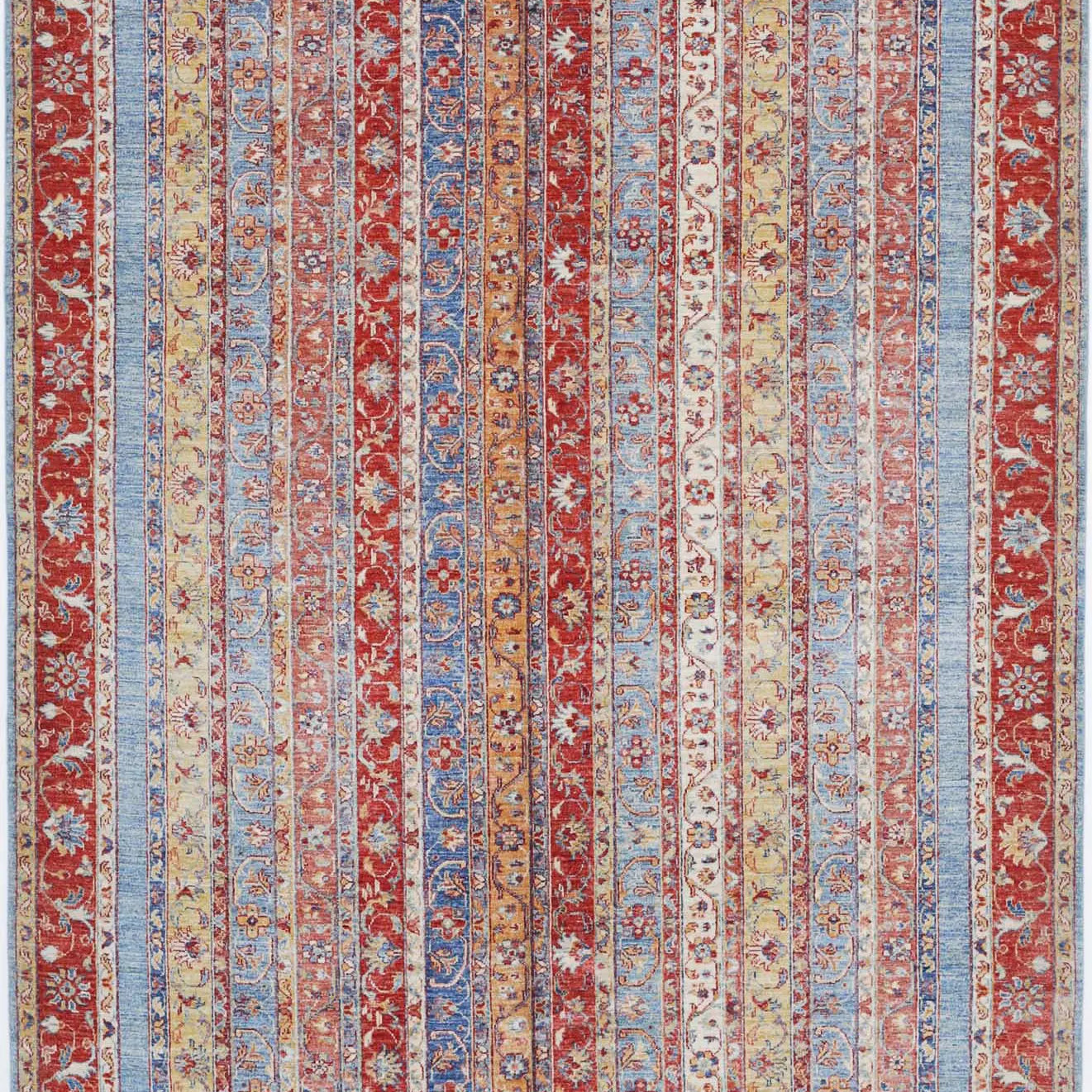 Alfombra de lana Shaal anudada a mano - 6'7'' x 9'9''