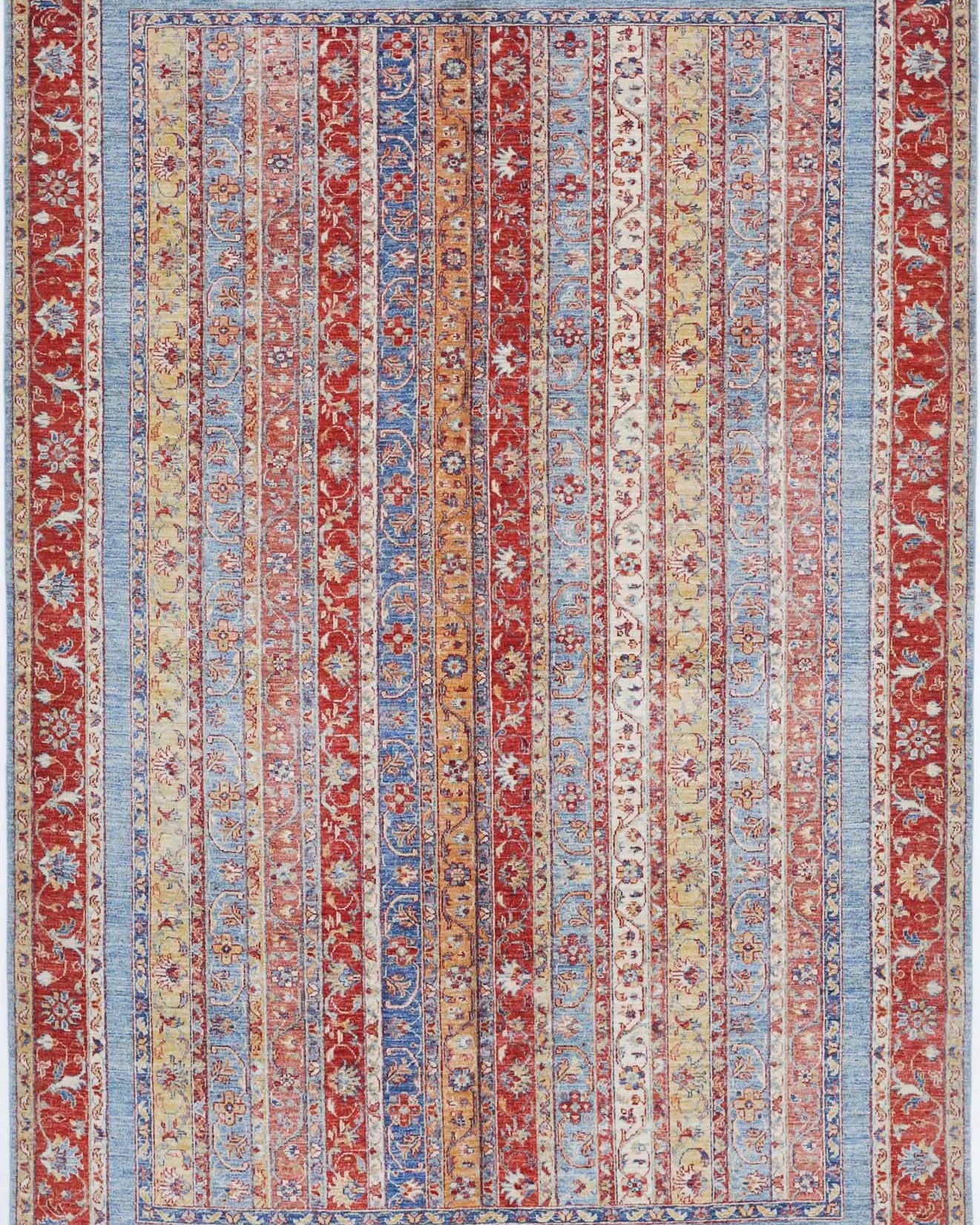 Alfombra de lana Shaal anudada a mano - 6'7'' x 9'9''
