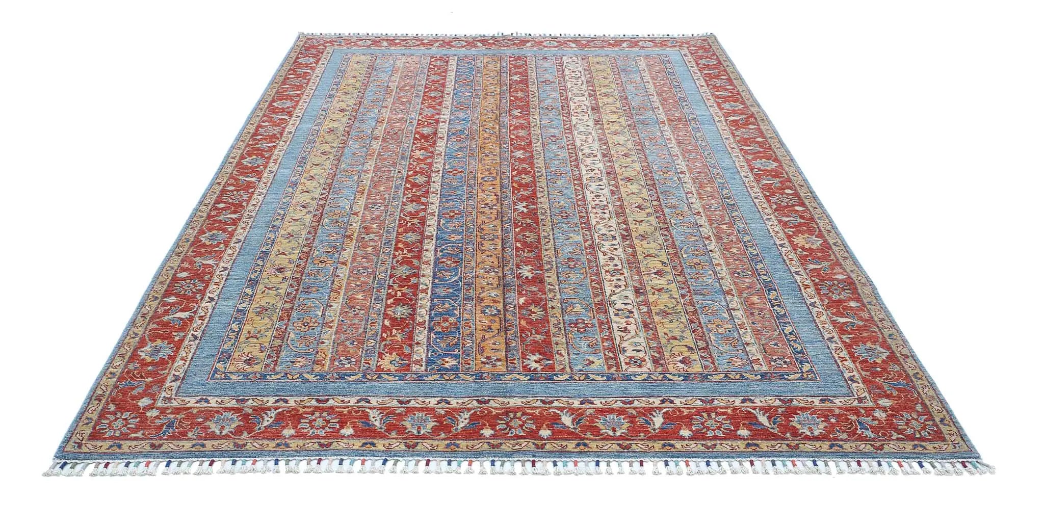 Alfombra de lana Shaal anudada a mano - 6'7'' x 9'9''