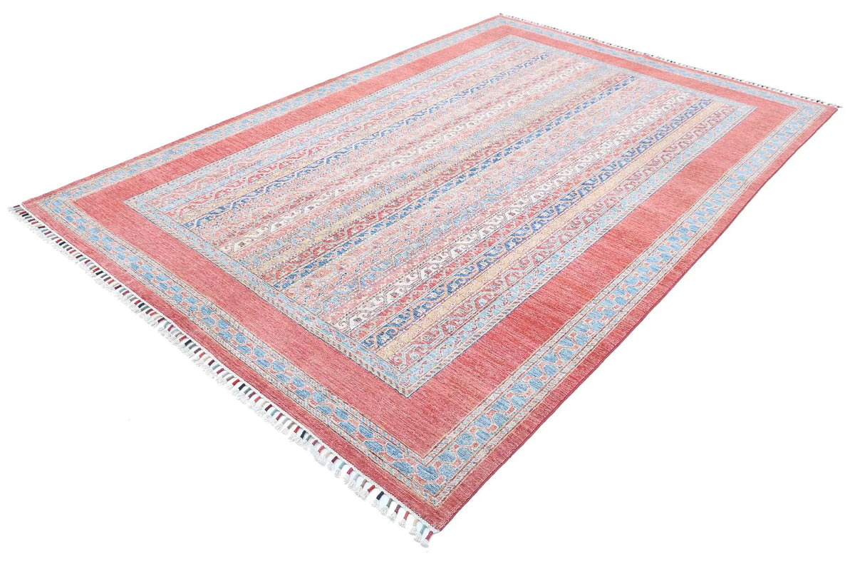 Hand Knotted Shaal Wool Rug - 6'8'' x 9'8''