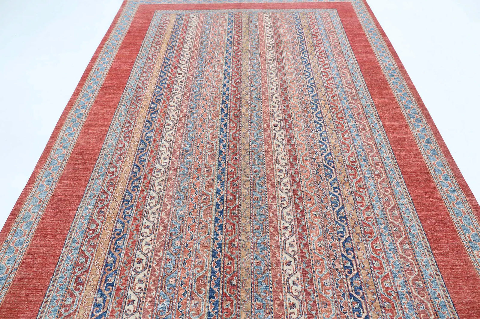 Hand Knotted Shaal Wool Rug - 6'8'' x 9'8''