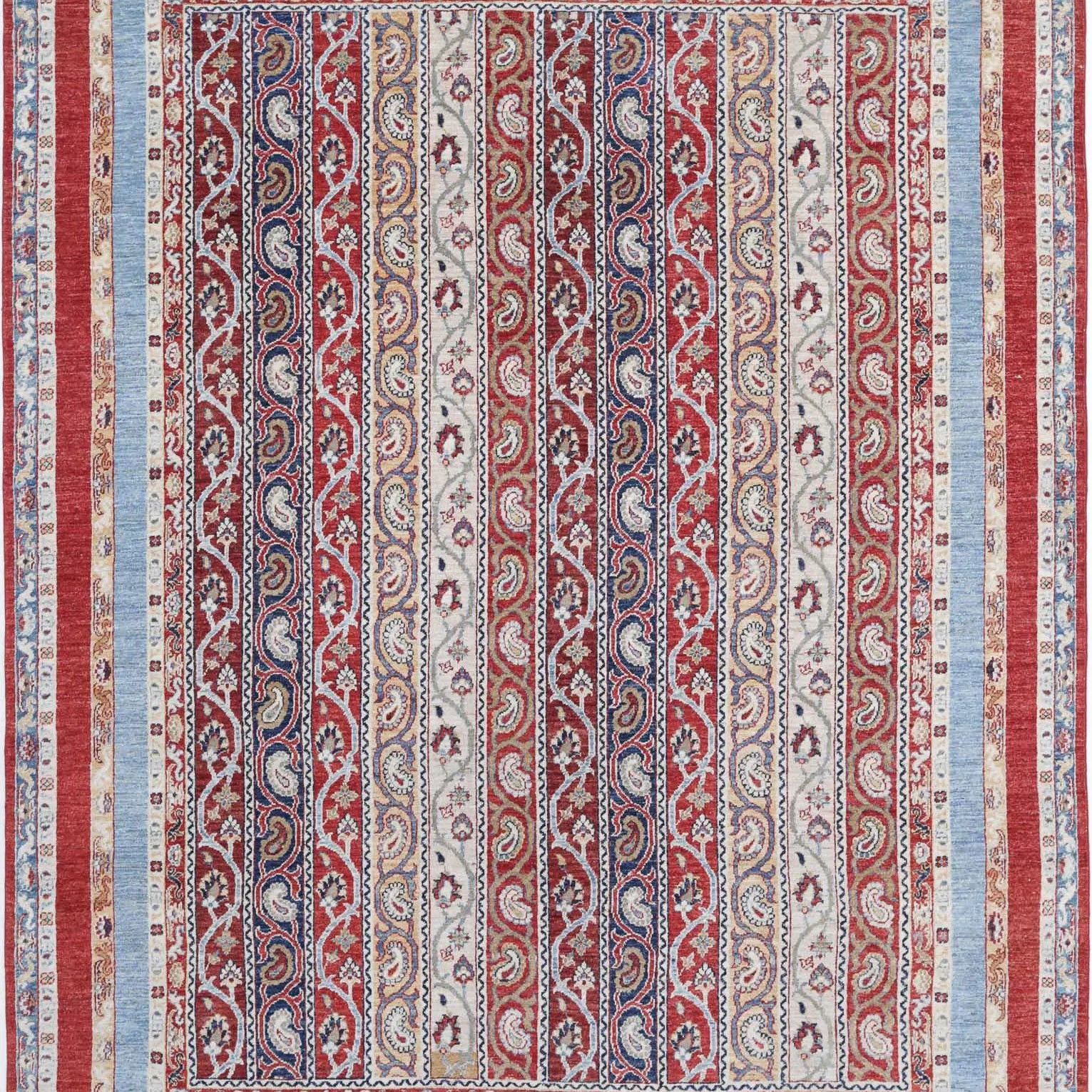 Alfombra de lana Shaal anudada a mano - 7'8'' x 9'9''