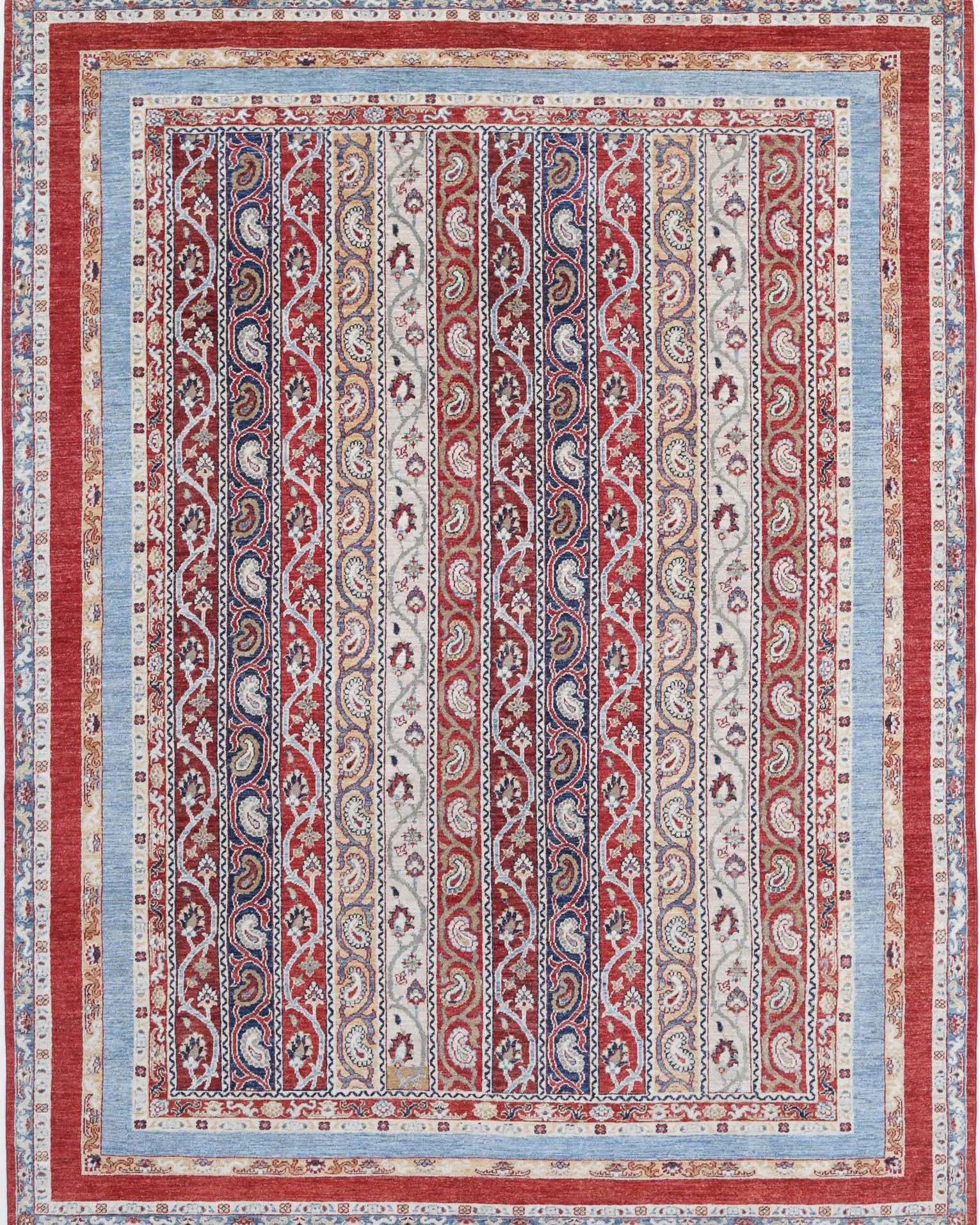 Alfombra de lana Shaal anudada a mano - 7'8'' x 9'9''
