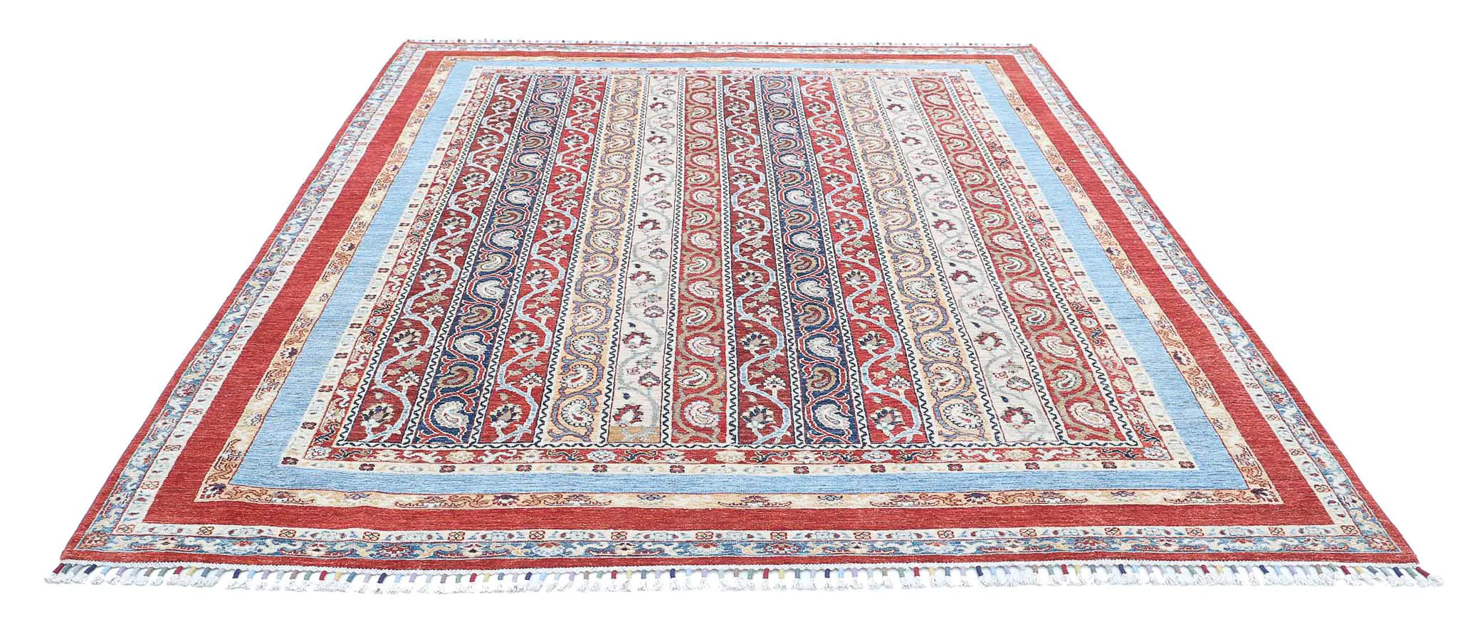 Alfombra de lana Shaal anudada a mano - 7'8'' x 9'9''