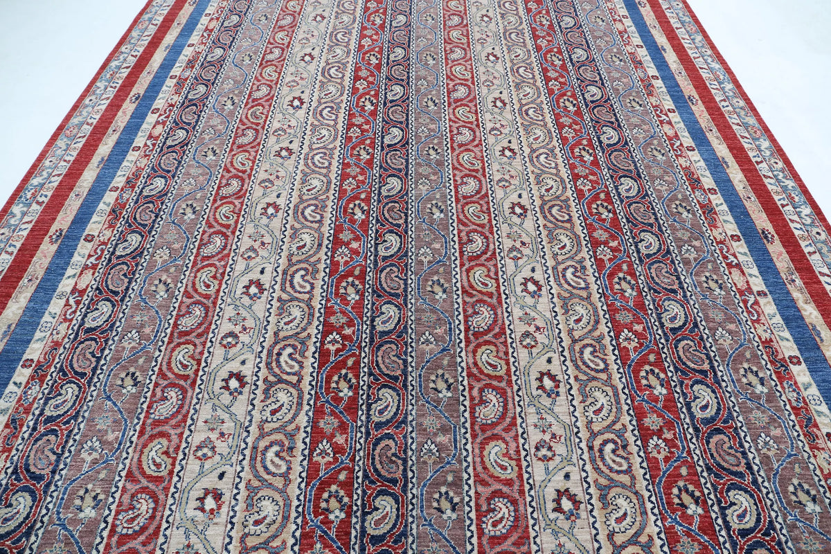Hand Knotted Shaal Wool Rug - 8'10'' x 11'8''