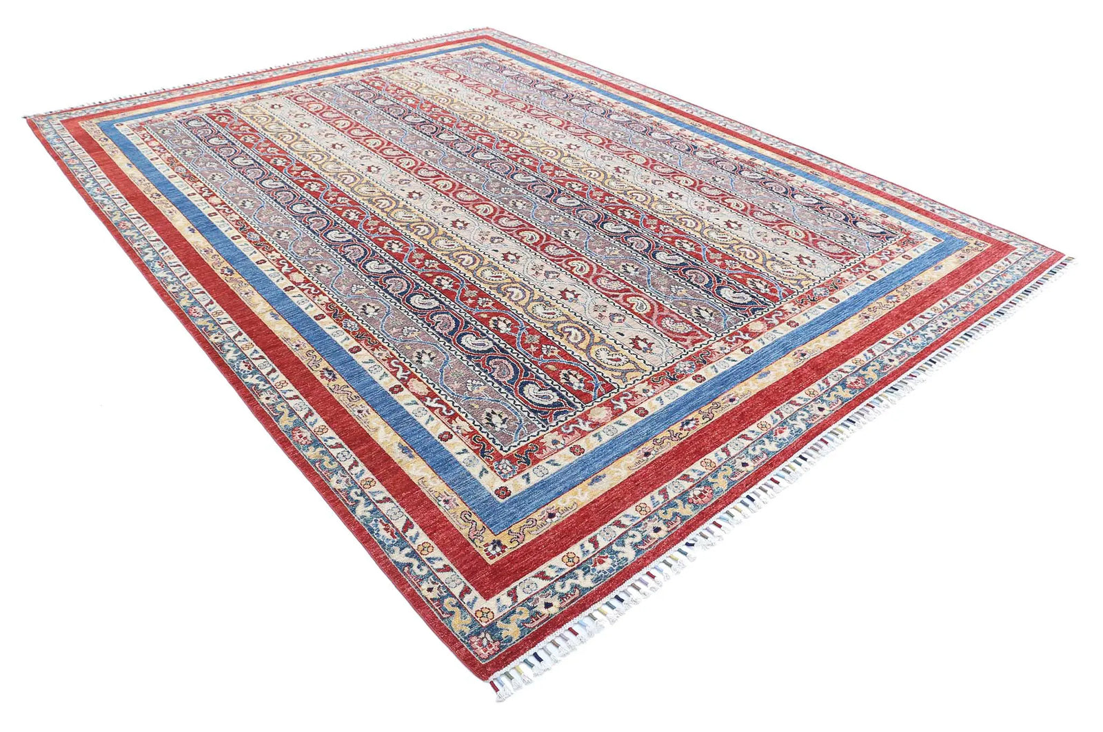 Hand Knotted Shaal Wool Rug - 9'0'' x 11'8''