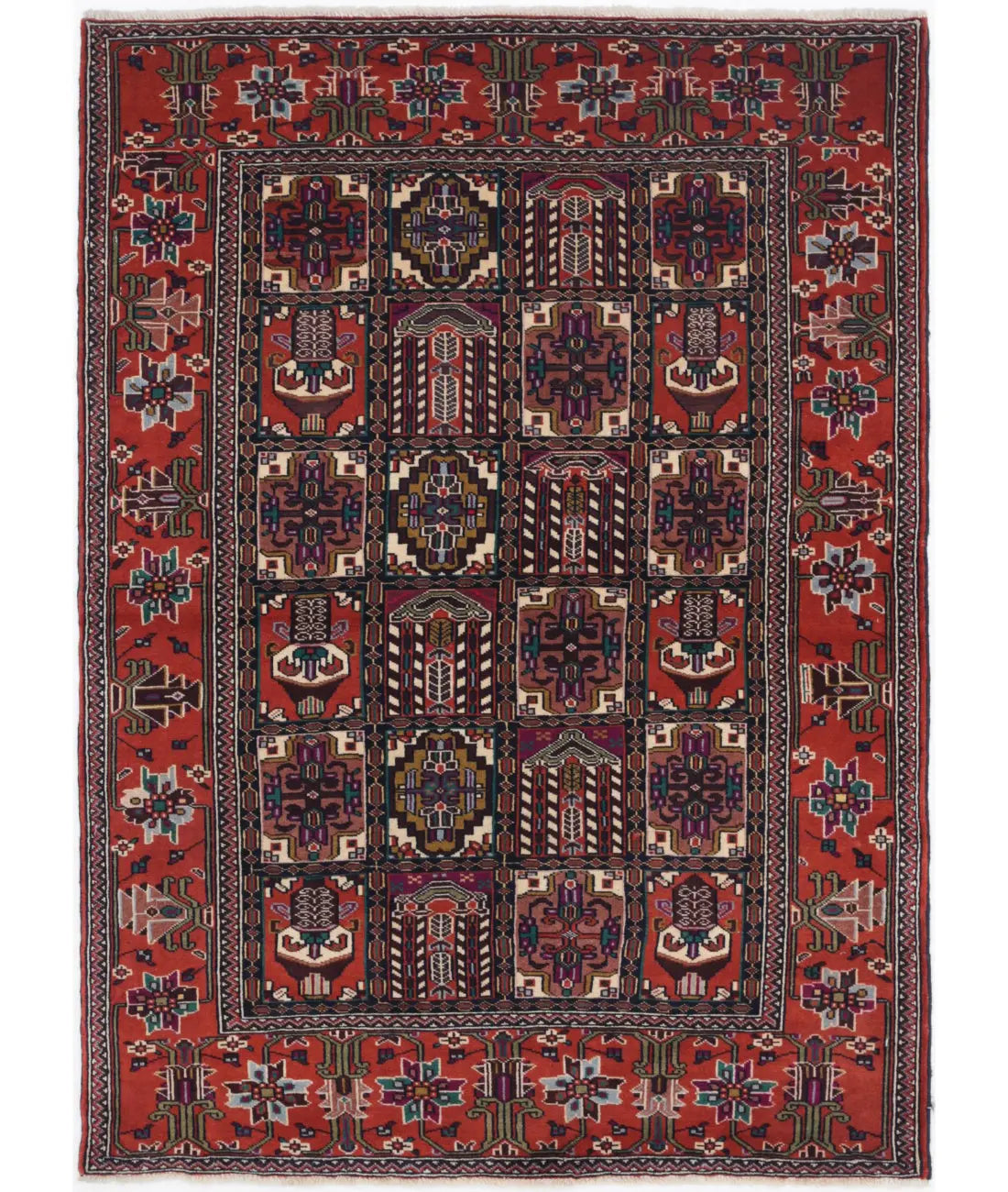 Hand Knotted Tribal Baluch Fine Wool Rug - 3'3'' x 4'8''