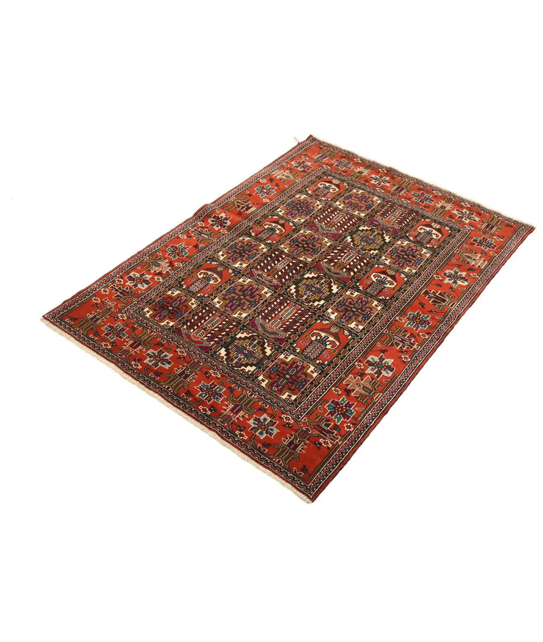 Hand Knotted Tribal Baluch Fine Wool Rug - 3'3'' x 4'8'' - Arteverk Rugs Area rug