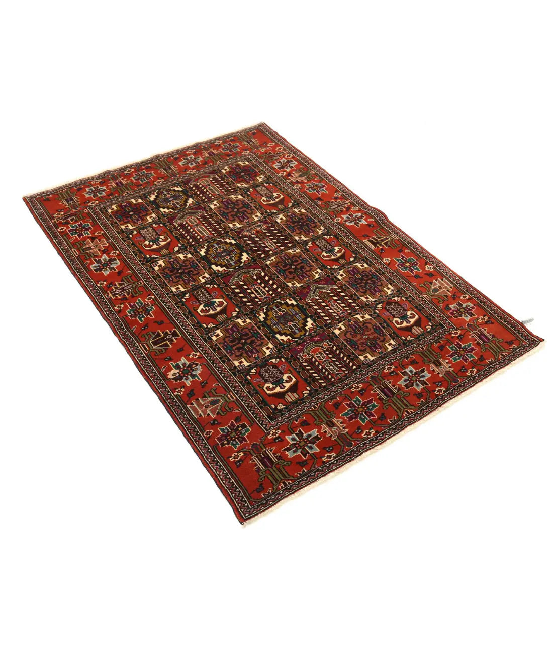 Hand Knotted Tribal Baluch Fine Wool Rug - 3'3'' x 4'8'' - Arteverk Rugs Area rug