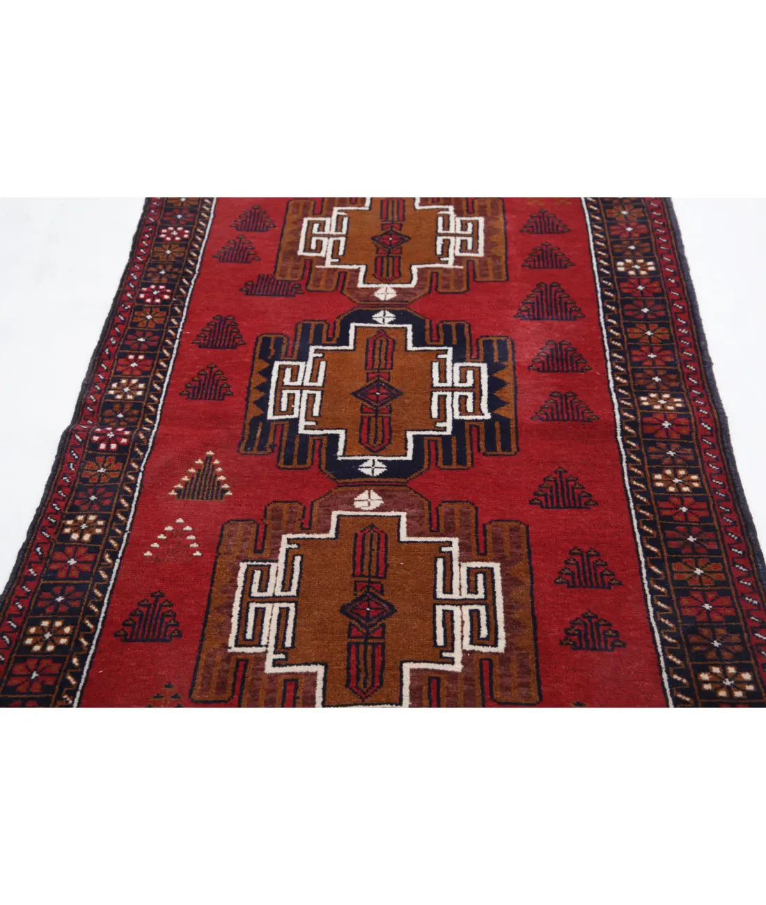 Hand Knotted Tribal Baluch Wool Rug - 3'5'' x 5'9'' - Arteverk Rugs Area rug