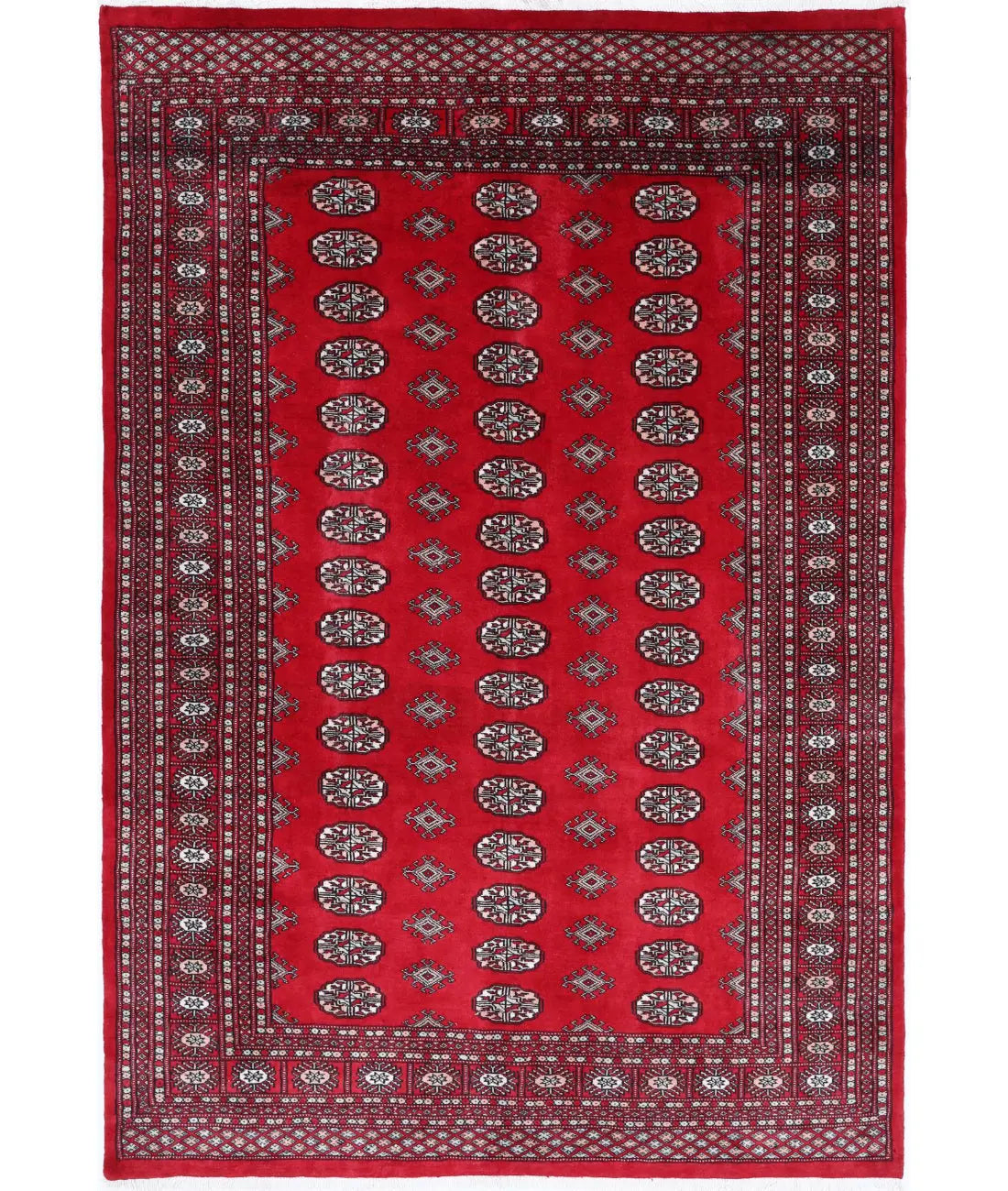 Hand Knotted Tribal Bokhara Wool Rug - 6'0'' x 8'8''