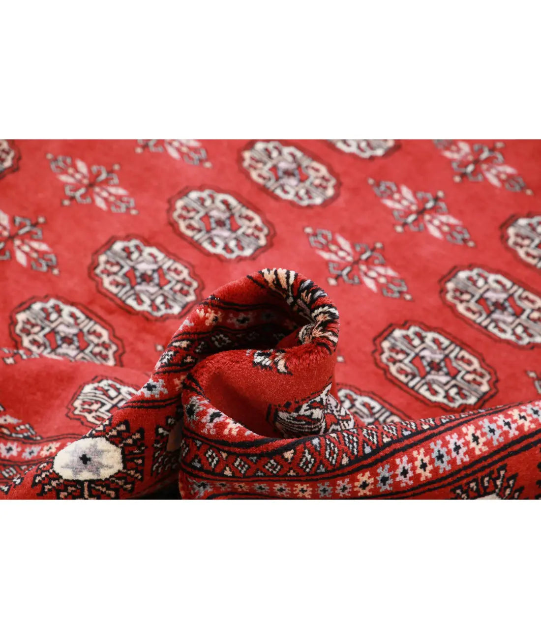 Hand Knotted Tribal Bokhara Wool Rug - 7'11'' x 10'0''