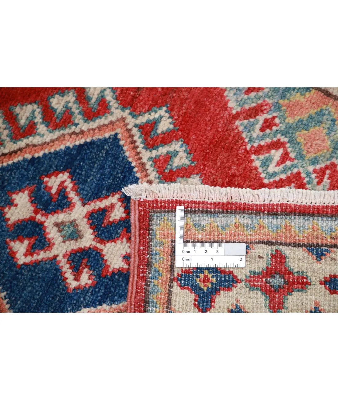 Hand Knotted Tribal Kazak Wool Rug - 1'11'' x 5'10''