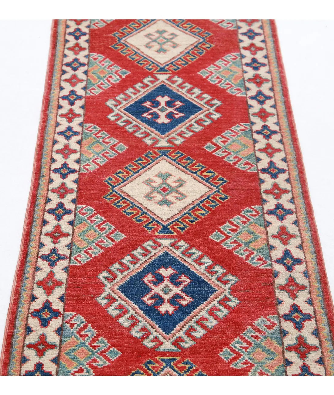 Hand Knotted Tribal Kazak Wool Rug - 1'11'' x 5'10''