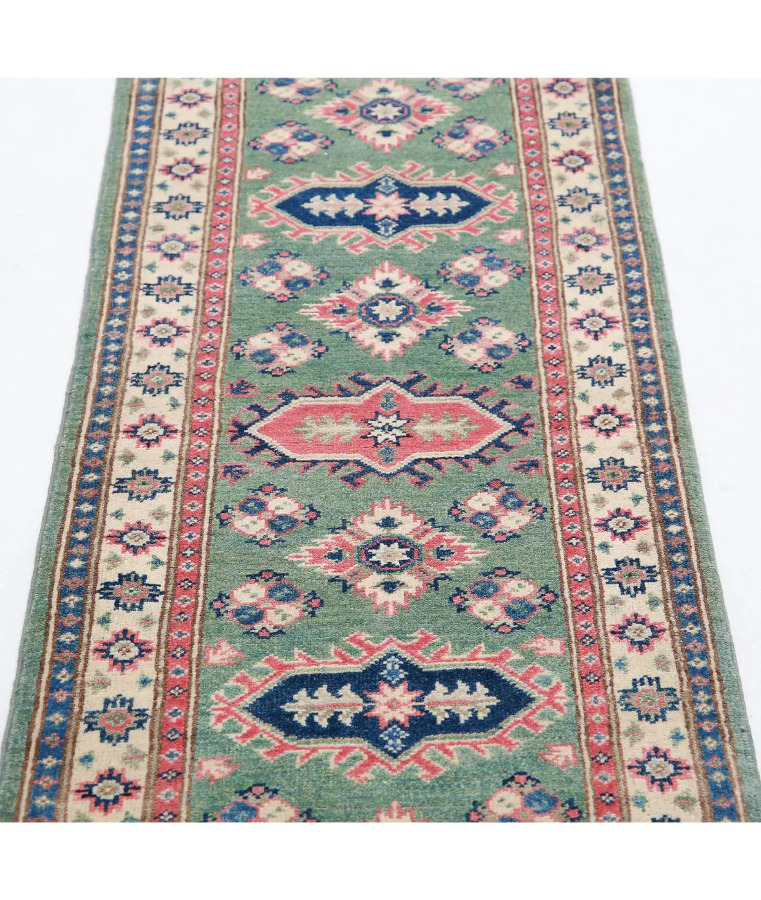 Hand Knotted Tribal Kazak Wool Rug - 1'11'' x 5'7''