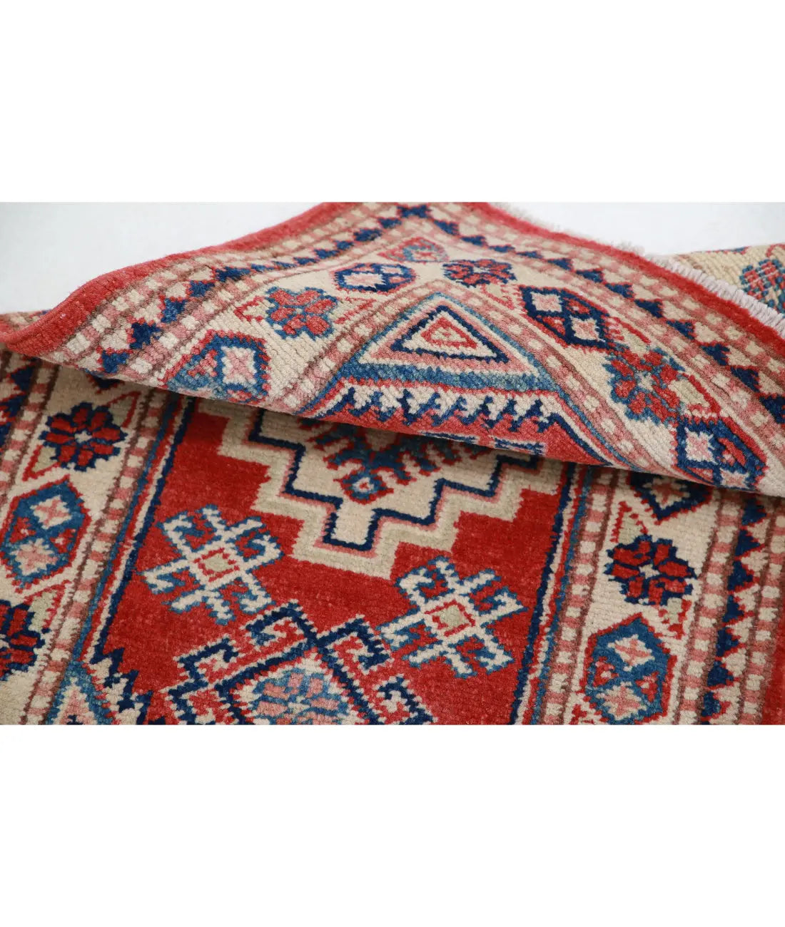 Hand Knotted Tribal Kazak Wool Rug - 1'9'' x 2'9''