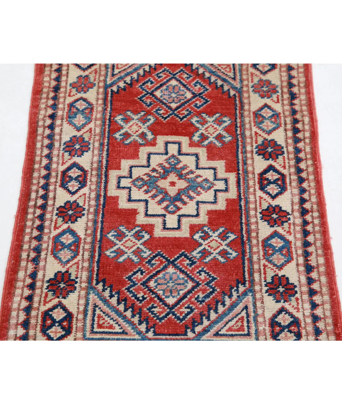 Hand Knotted Tribal Kazak Wool Rug - 1'9'' x 2'9''