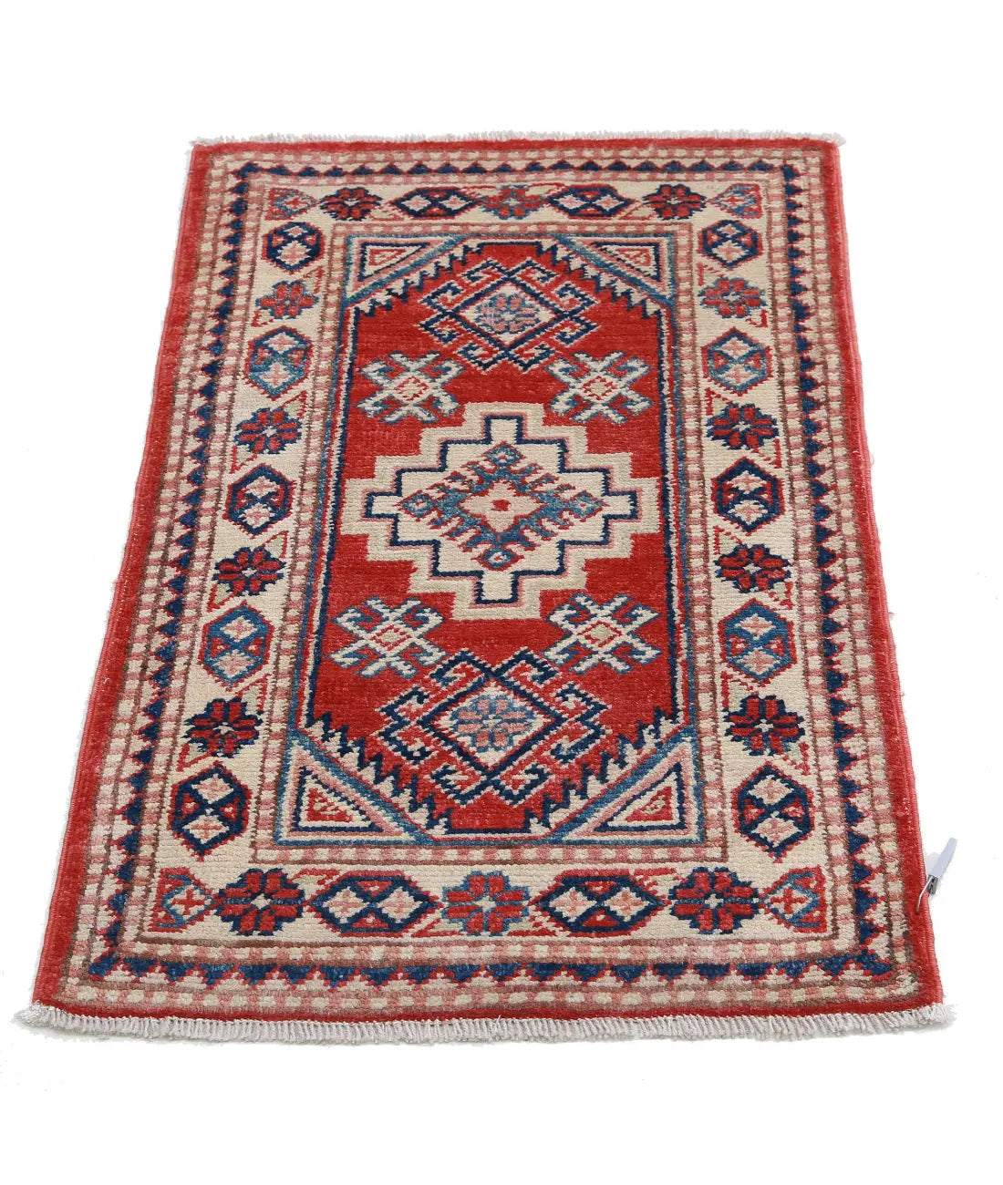 Hand Knotted Tribal Kazak Wool Rug - 1'9'' x 2'9''