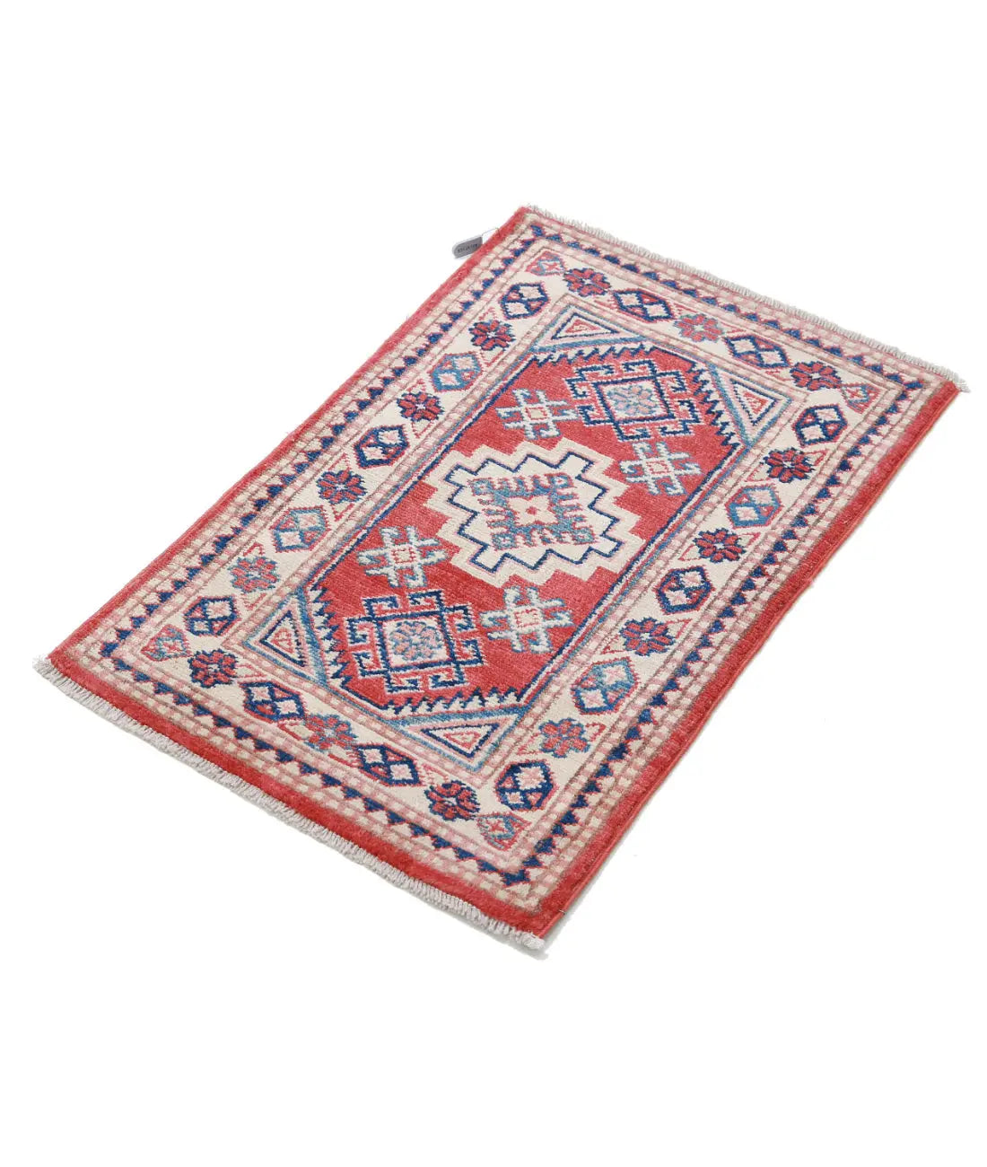 Hand Knotted Tribal Kazak Wool Rug - 1'9'' x 2'9''