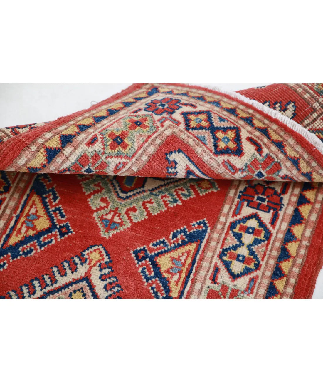 Hand Knotted Tribal Kazak Wool Rug - 2'1'' x 3'1''