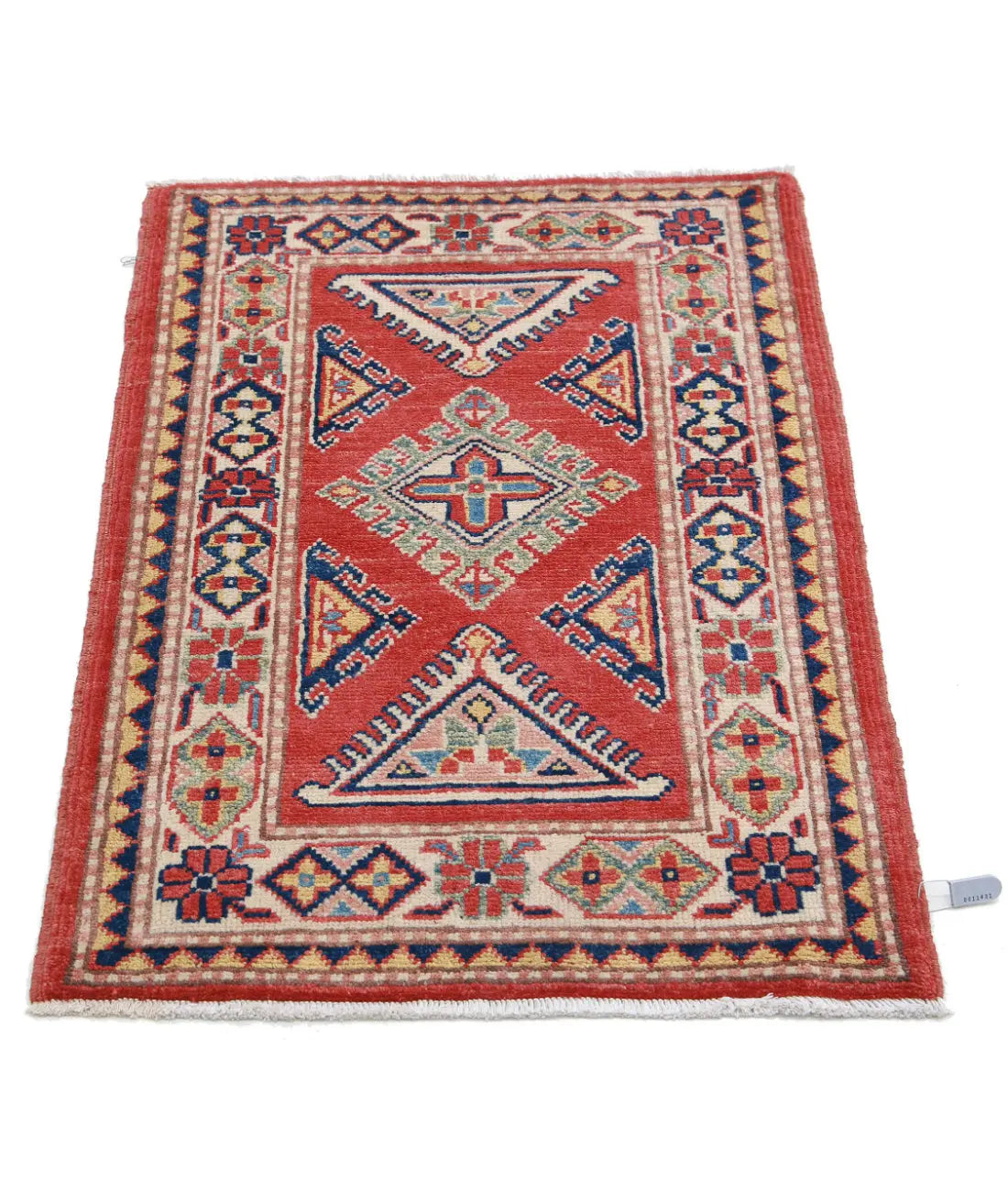 Hand Knotted Tribal Kazak Wool Rug - 2'1'' x 3'1''