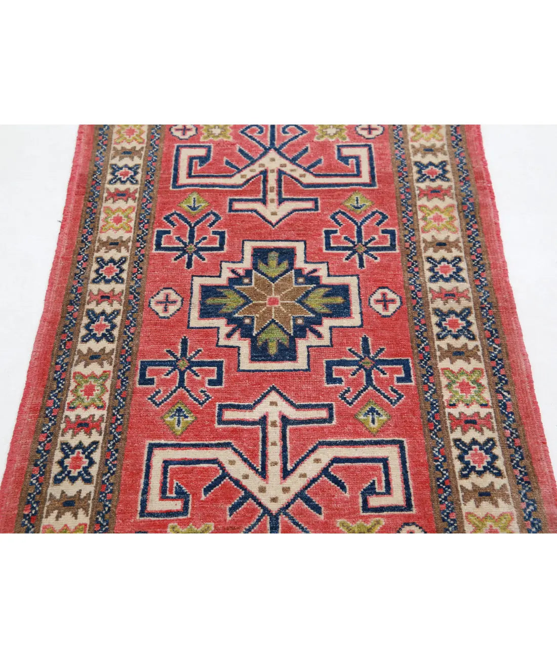 Hand Knotted Tribal Kazak Wool Rug - 2'5'' x 4'5''