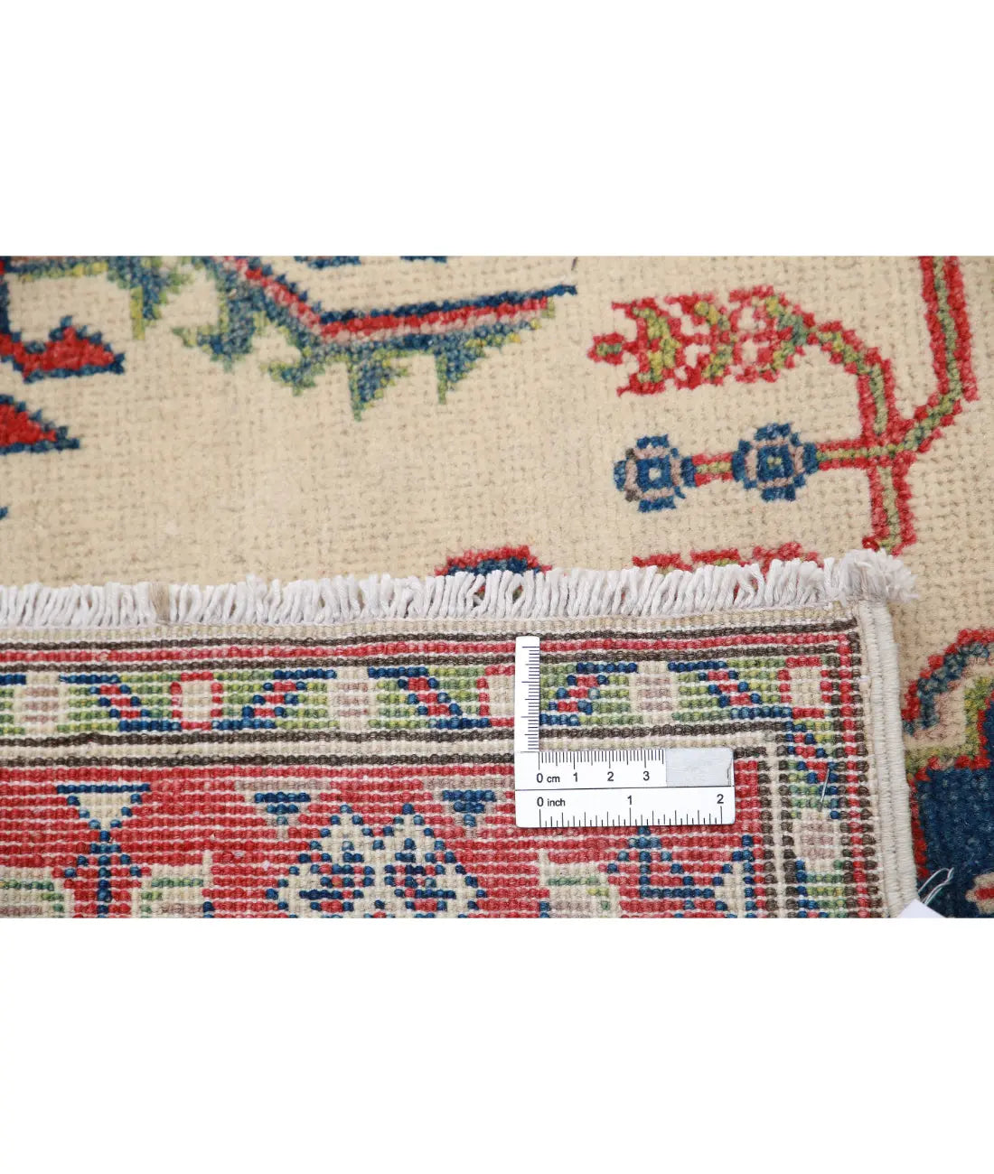 Tapis tribal en laine Kazak noué à la main - 2'7'' x 4'0''