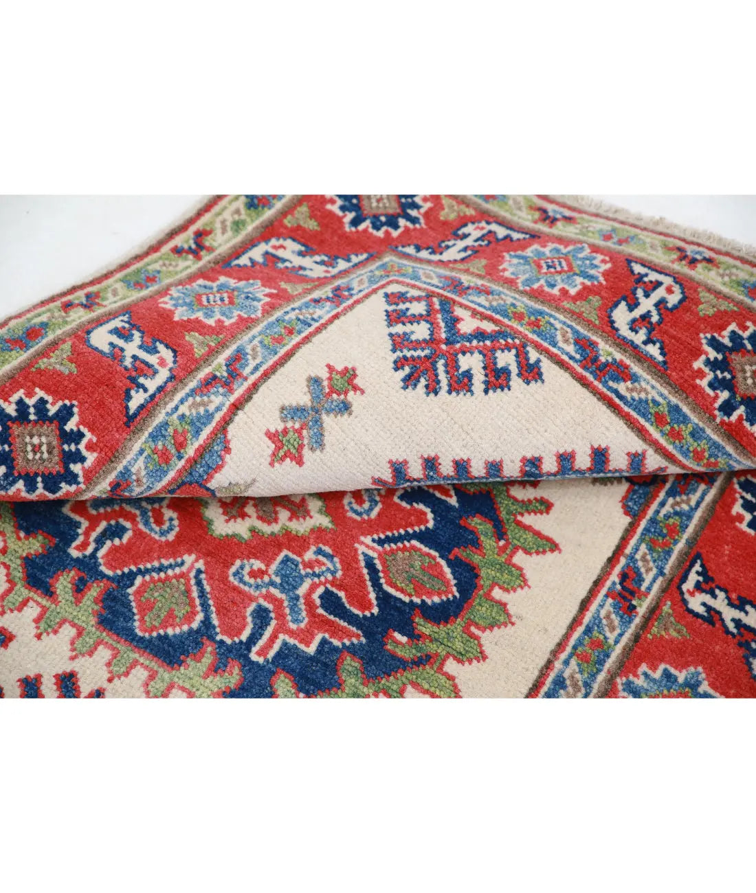 Hand Knotted Tribal Kazak Wool Rug - 2'8'' x 4'0''