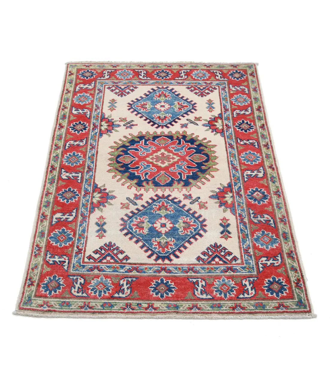 Hand Knotted Tribal Kazak Wool Rug - 2'8'' x 4'0''