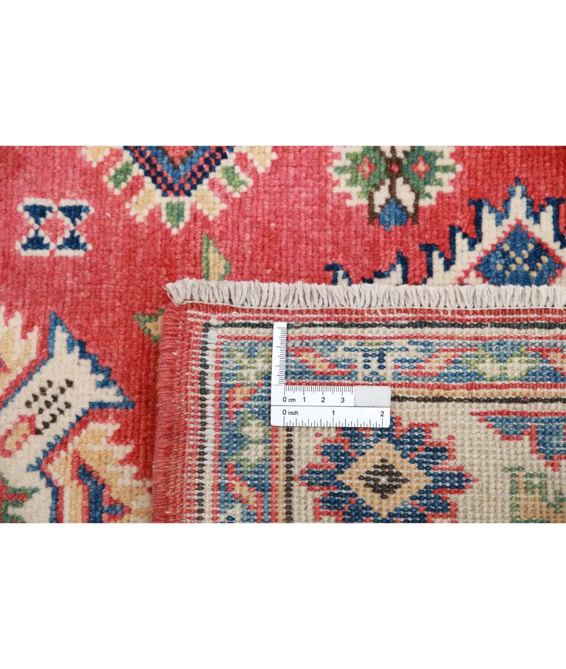 Tapis tribal en laine Kazak noué à la main - 2'9'' x 6'1''