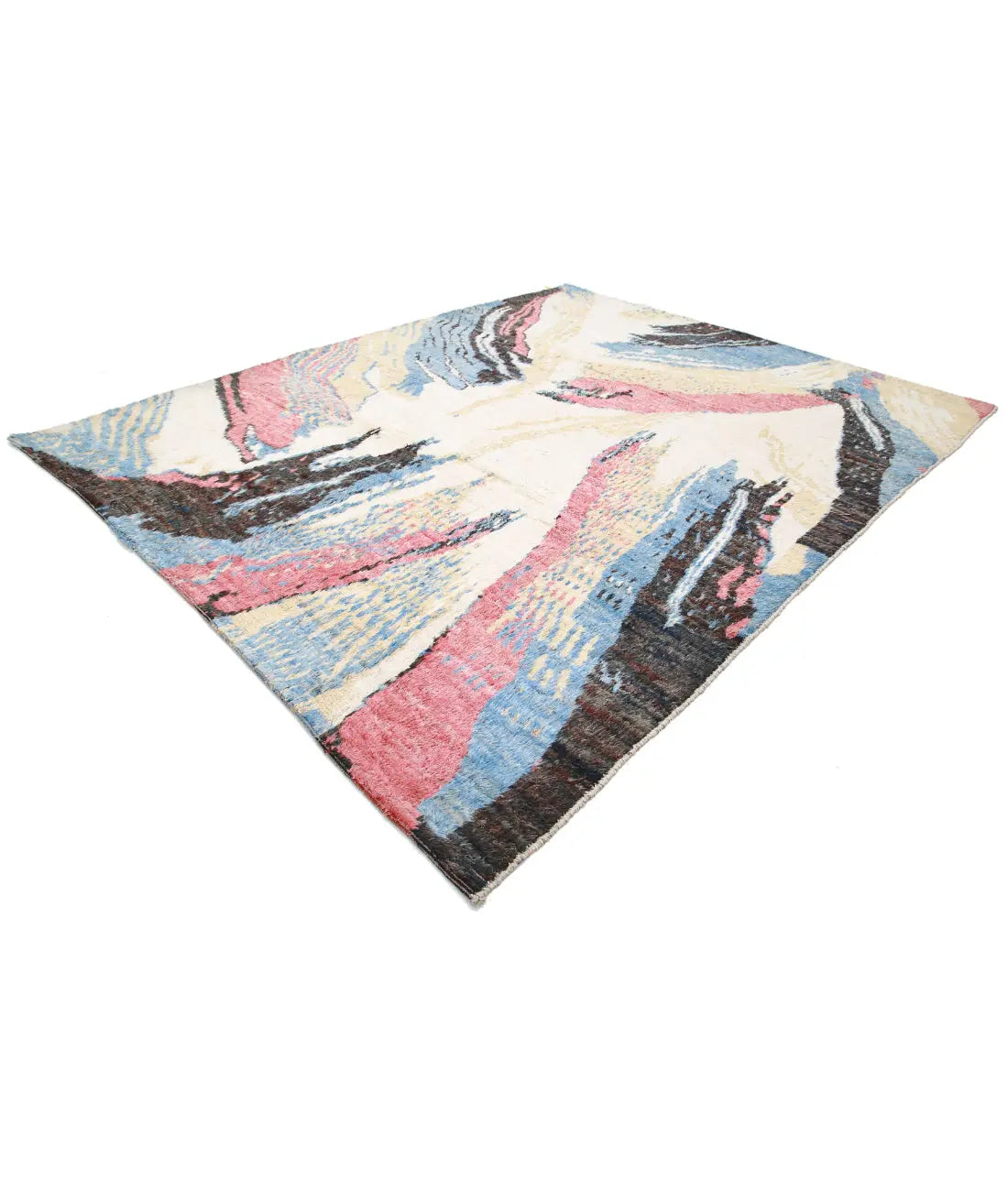 Alfombra tribal marroquí de lana anudada a mano - 10'0'' x 12'6''