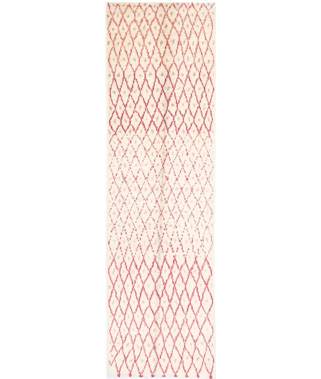 Hand Knotted Tribal Moroccan Wool Rug - 2'11'' x 11'3''