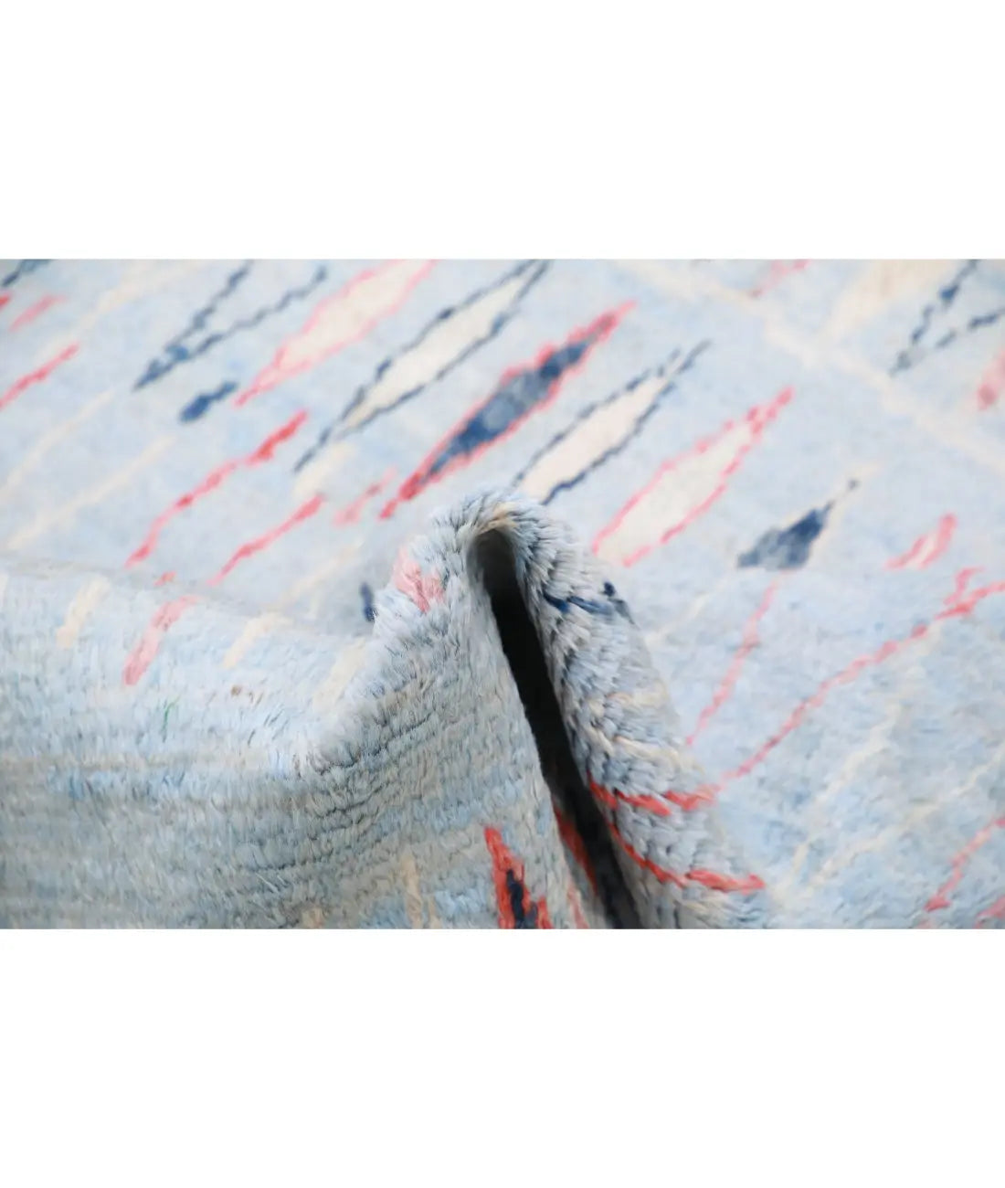 Hand Knotted Tribal Moroccan Wool Rug - 2'11'' x 5'0''