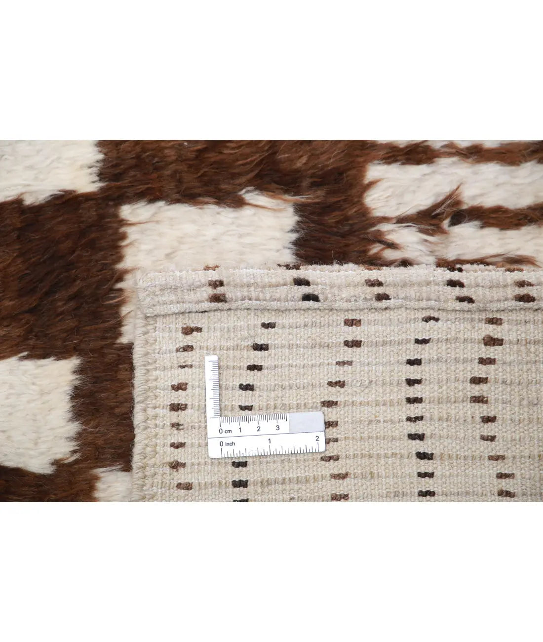 Hand Knotted Tribal Moroccan Wool Rug - 2'5'' x 11'3''