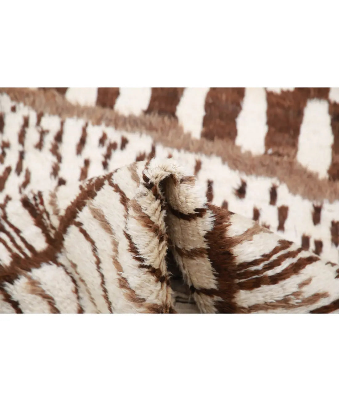 Hand Knotted Tribal Moroccan Wool Rug - 2'5'' x 11'3''