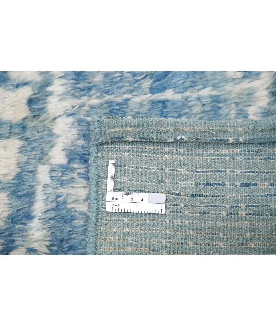 Hand Knotted Tribal Moroccan Wool Rug - 2'8'' x 9'4''