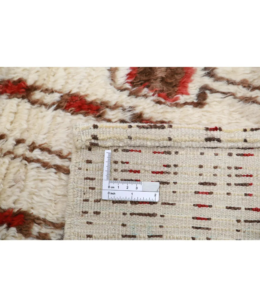 Hand Knotted Tribal Moroccan Wool Rug - 3'0'' x 4'2''