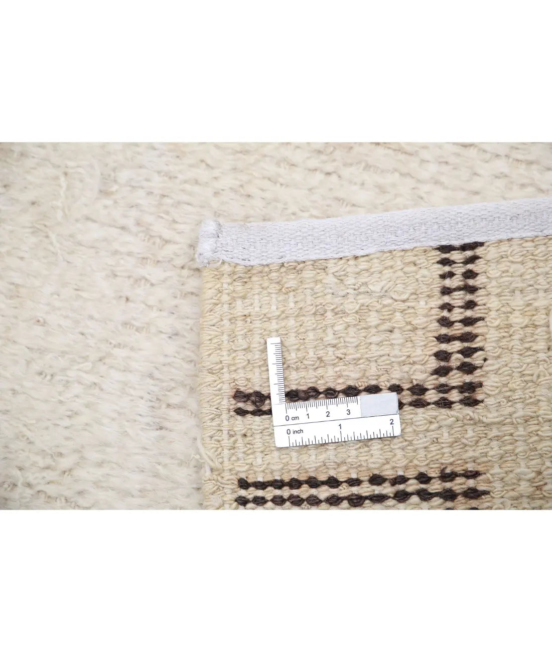 Hand Knotted Tribal Moroccan Wool Rug - 3'10'' x 5'8''