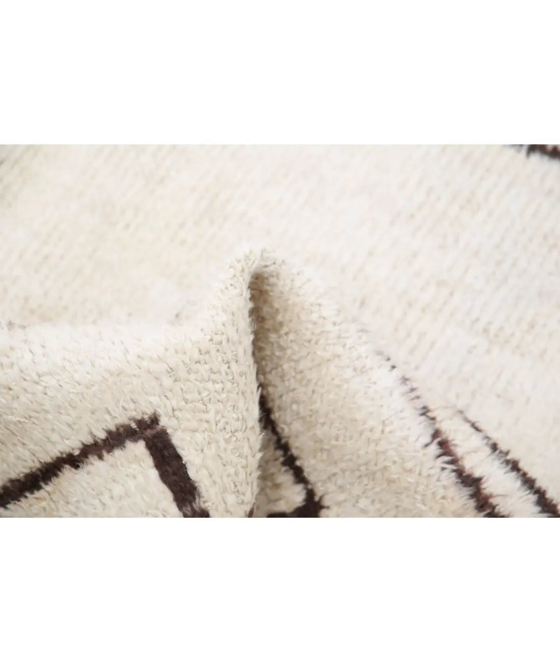 Hand Knotted Tribal Moroccan Wool Rug - 3'10'' x 5'8''