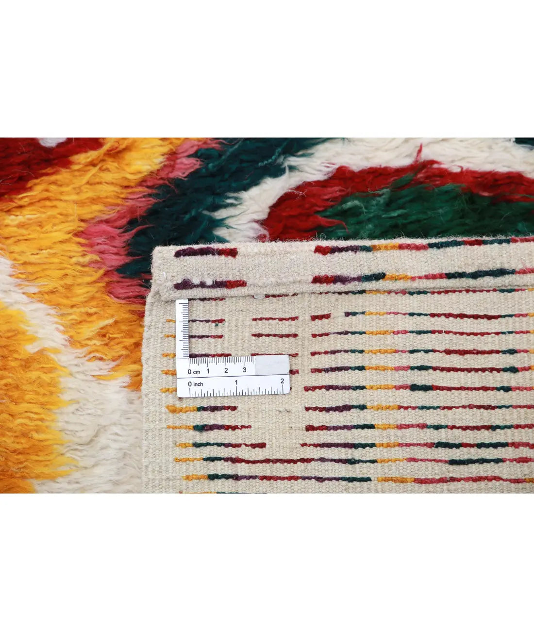 Hand Knotted Tribal Moroccan Wool Rug - 3'11'' x 6'0''