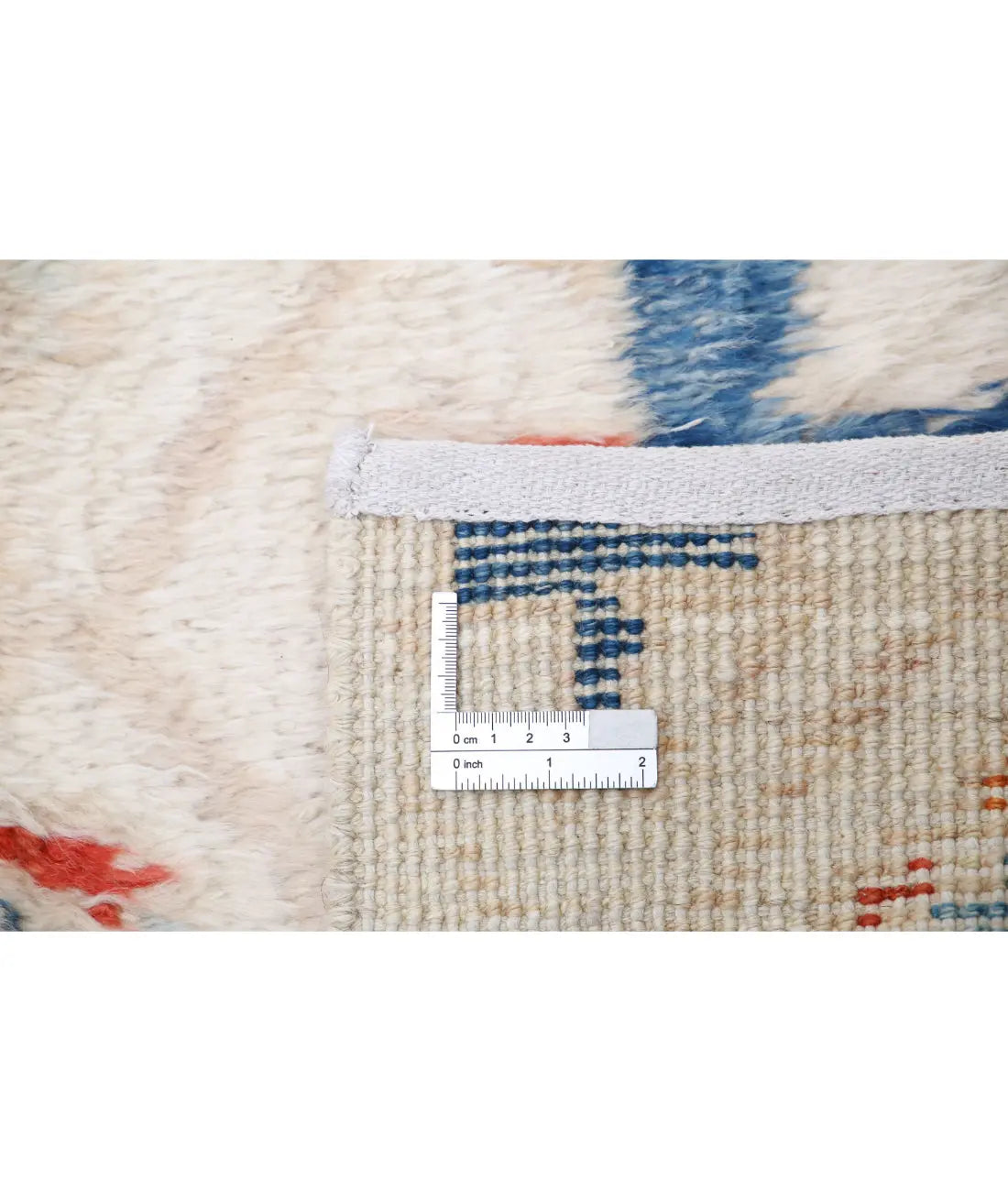 Hand Knotted Tribal Moroccan Wool Rug - 3'11'' x 6'1''