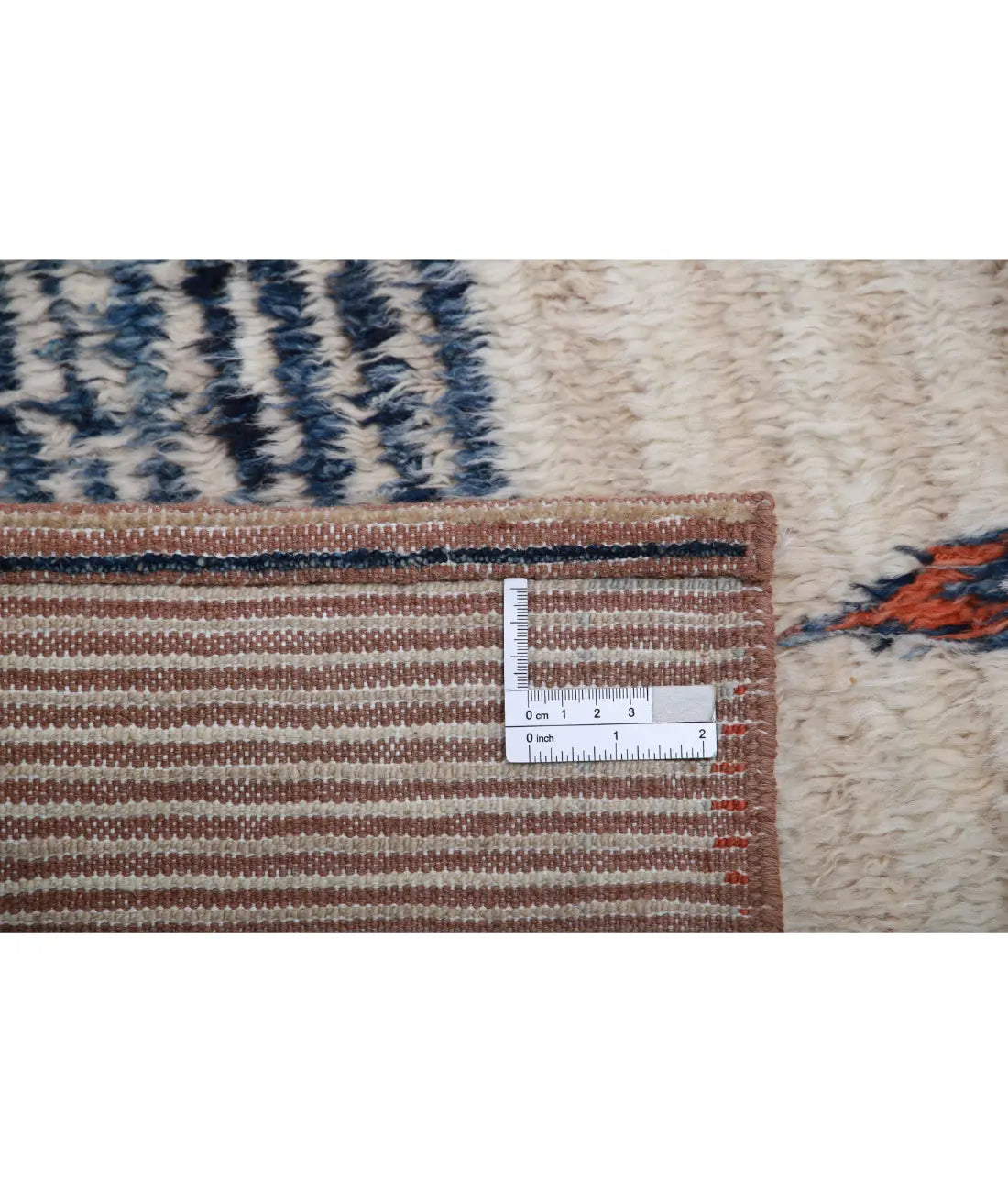 Hand Knotted Tribal Moroccan Wool Rug - 4'11'' x 8'4''