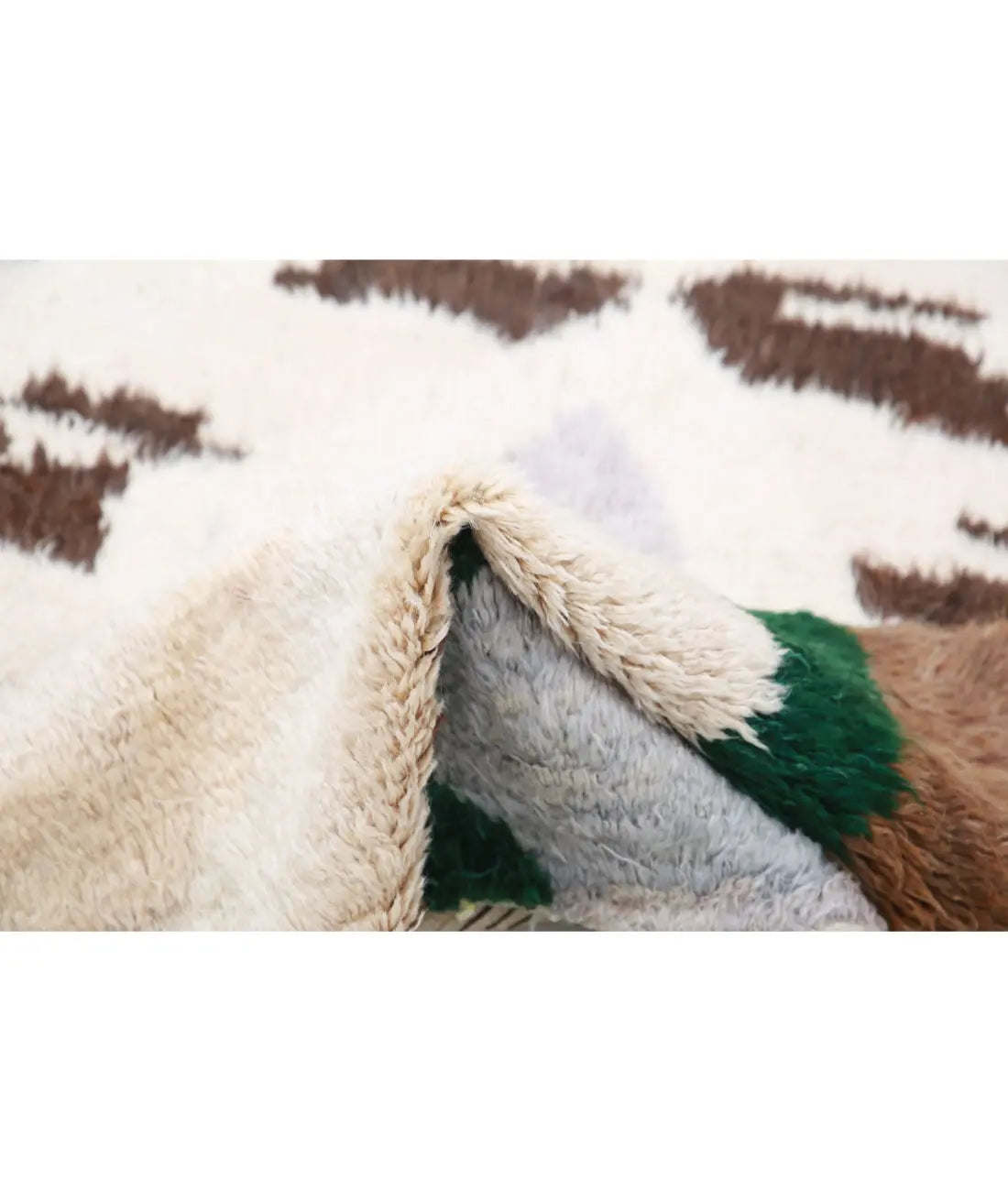 Hand Knotted Tribal Moroccan Wool Rug - 4'1'' x 6'0''