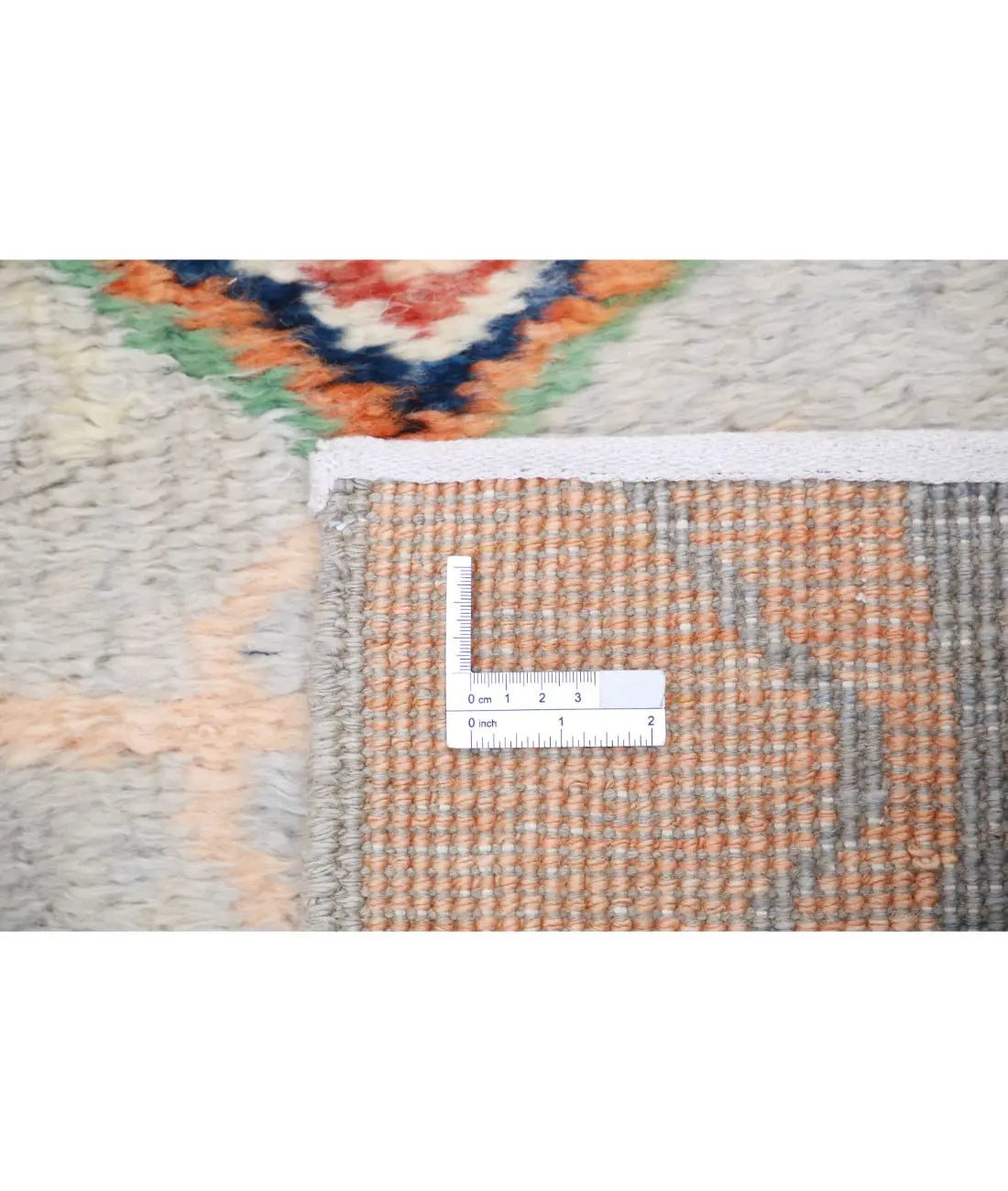 Hand Knotted Tribal Moroccan Wool Rug - 4'2'' x 5'9''