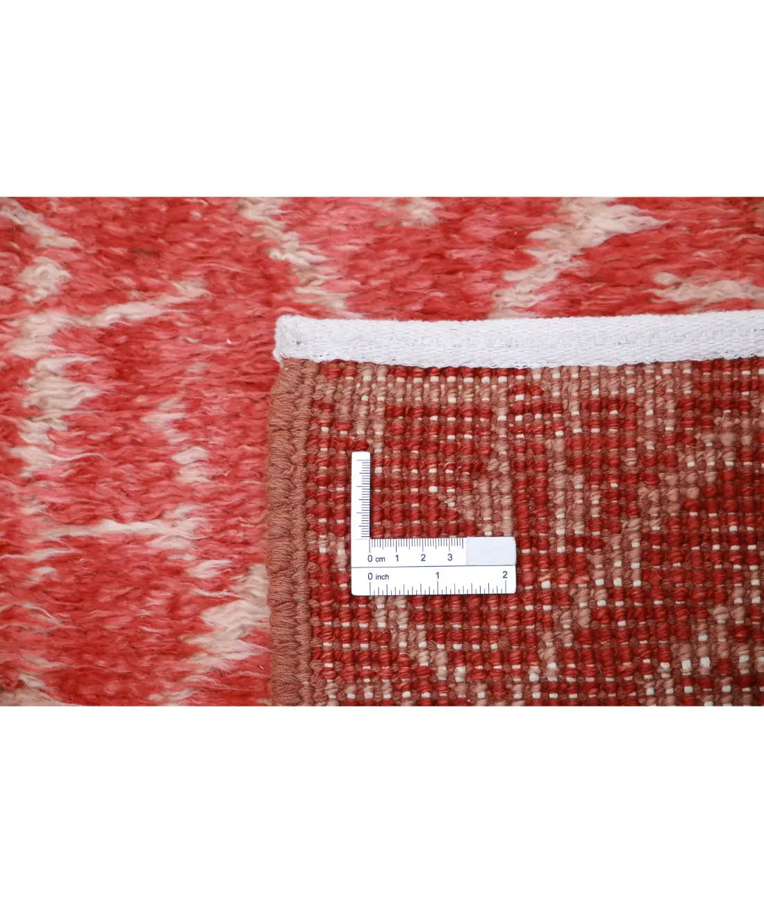 Hand Knotted Tribal Moroccan Wool Rug - 4'4'' x 5'9''