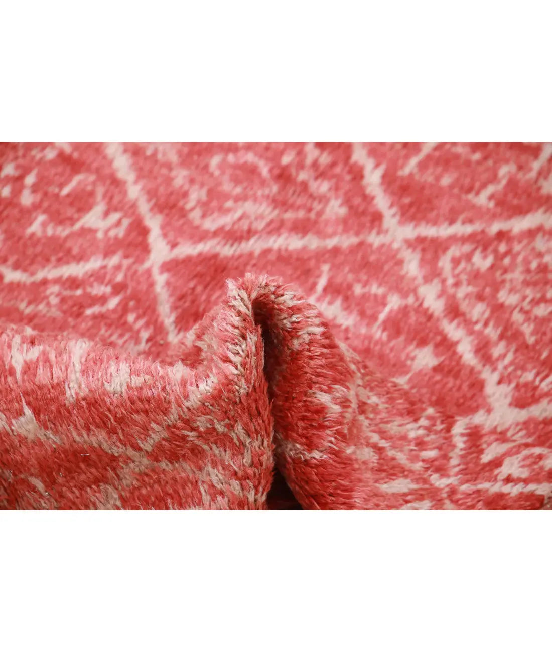 Hand Knotted Tribal Moroccan Wool Rug - 4'4'' x 5'9''